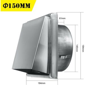 GreenZech (125mm) 100/125/150mm Stainless Steel Square Wall Air Vent Ducting Grille Cover GreenZech (125mm) 100/125/150mm Stainless Steel Square Wall Air Vent Ducting Grille Cover