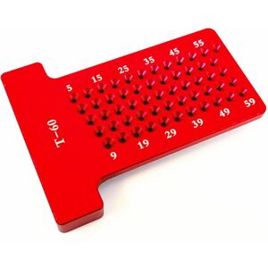 GreenZech (Red) Hole Positioning Metric Measuring Ruler 5-60mm Straight T-ruler Marking Wo GreenZech (Red) Hole Positioning Metric Measuring Ruler 5-60mm Straight T-ruler Marking Wo
