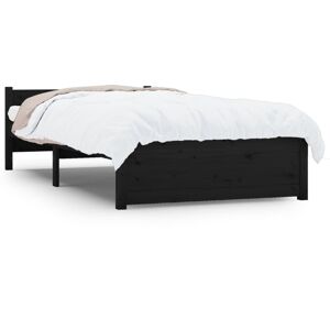 (black, 75 x 190 cm) vidaXL Solid Wood Bed Frame Home Wooden Bedstead Bed Base M (black, 75 x 190 cm) vidaXL Solid Wood Bed Frame Home Wooden Bedstead Bed Base M