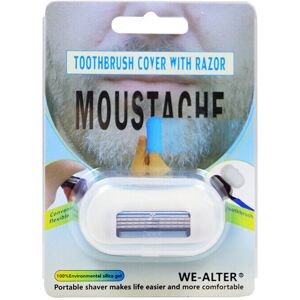 GreenZech (white) 2 In 1 Lazy Mini Toothbrush Cover Finger Tip Shaver Razor Cleaning Tool GreenZech (white) 2 In 1 Lazy Mini Toothbrush Cover Finger Tip Shaver Razor Cleaning Tool