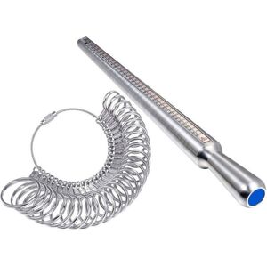 GreenZech (0-13) Metal Ring Sizer Set Finger Measuring with Rings Mandrel Sizing Stick Jew GreenZech (0-13) Metal Ring Sizer Set Finger Measuring with Rings Mandrel Sizing Stick Jew