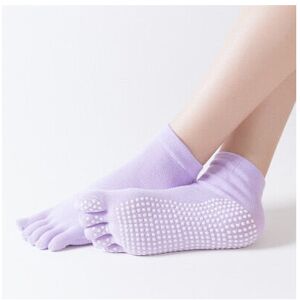 GreenZech (Purple) Women Anti Slip Elastic Yoga Socks 5 Fingers Toe Ballet Girls Pilates F GreenZech (Purple) Women Anti Slip Elastic Yoga Socks 5 Fingers Toe Ballet Girls Pilates F
