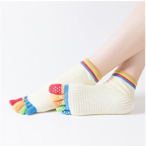 GreenZech (Colorful Yellow) Women Anti Slip Elastic Yoga Socks 5 Fingers Toe Ballet Girls GreenZech (Colorful Yellow) Women Anti Slip Elastic Yoga Socks 5 Fingers Toe Ballet Girls