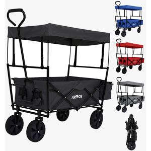AREBOS Foldable Cart with Roof Garden Cart Transport Cart 2X Net Pockets a AREBOS Foldable Cart with Roof Garden Cart Transport Cart 2X Net Pockets a