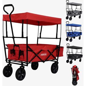 AREBOS Foldable Cart with Roof Transport Cart 2X Net Pockets and 1x Outside AREBOS Foldable Cart with Roof Transport Cart 2X Net Pockets and 1x Outside