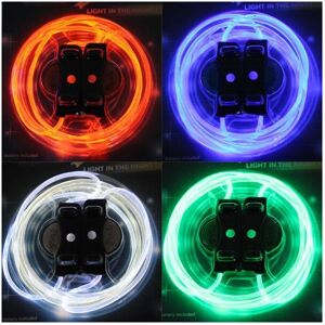 GreenZech (Blue & Green) 1 Pair Cool 19 Color For Pick LED Flashlight Up Glow Shoelaces Pa GreenZech (Blue & Green) 1 Pair Cool 19 Color For Pick LED Flashlight Up Glow Shoelaces Pa
