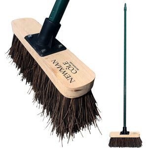 Newman and Cole Outdoor Garden Broom Head with Handle Stiff Bassine Brush Sweeping Newman and Cole Outdoor Garden Broom Head with Handle Stiff Bassine Brush Sweeping