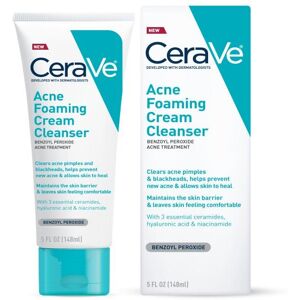 CeraVe Acne Foaming Cream Cleanser, 5 oz Hyalurnic Acid + Niacinamide CeraVe Acne Foaming Cream Cleanser, 5 oz Hyalurnic Acid + Niacinamide