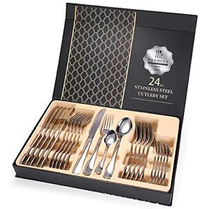 Wbgfgf Cutlery Sets?24 Pieces Stainless Steel Flatware Set with Gift Box, Elegant Knife Wbgfgf Cutlery Sets?24 Pieces Stainless Steel Flatware Set with Gift Box, Elegant Knife