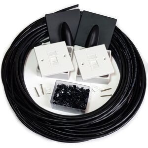 Loops 50m CAT6a Internet Extension Kit Outdoor External Cable RJ45 Wall Face Plate Loops 50m CAT6a Internet Extension Kit Outdoor External Cable RJ45 Wall Face Plate