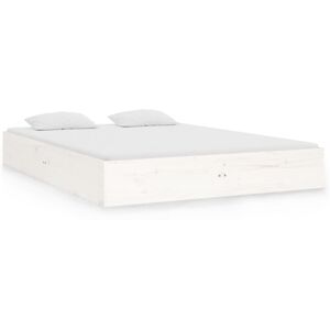 vidaXL Bed Frame Bed Base Wooden Bed White Solid Wood 120x190 cm Small Double vidaXL Bed Frame Bed Base Wooden Bed White Solid Wood 120x190 cm Small Double