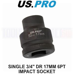 US PRO Tools Single 3/4" DR 17mm 6 Point Impact Socket 3693 US PRO Tools Single 3/4" DR 17mm 6 Point Impact Socket 3693