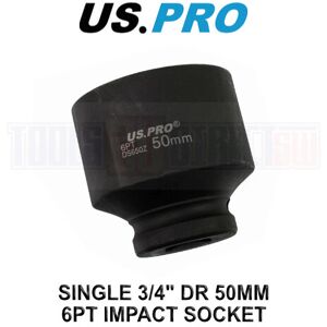 US PRO Tools 50mm 3/4" DR 6 Point Impact Socket 3710 US PRO Tools 50mm 3/4" DR 6 Point Impact Socket 3710