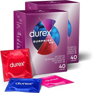 Durex - Surprise Me Condoms 40 Pack x 2 - (80 Condoms) Durex - Surprise Me Condoms 40 Pack x 2 - (80 Condoms)