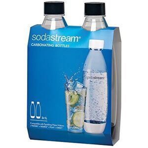 SodaStream Black 1L Slim Carbonating Bottles Twin Pack, Pack of 2 SodaStream Black 1L Slim Carbonating Bottles Twin Pack, Pack of 2