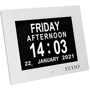 YCOO Dementia Clocks 7 Inches Calendar Clocks Day Date Clock Digital Clock with Large YCOO Dementia Clocks 7 Inches Calendar Clocks Day Date Clock Digital Clock with Large