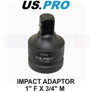 US PRO Tools Impact Socket Adaptor Step Up Adapter 1" Inch F to 3/4" Inch M 3496 US PRO Tools Impact Socket Adaptor Step Up Adapter 1" Inch F to 3/4" Inch M 3496