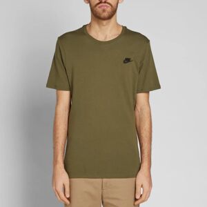 (Olive, M) Nike Mens Futura T Shirt Sportswear Club Swoosh Classic Logo Crew Nec (Olive, M) Nike Mens Futura T Shirt Sportswear Club Swoosh Classic Logo Crew Nec