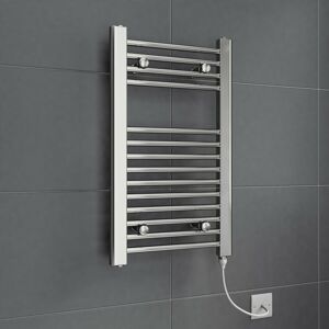 DuraTherm Modern Bathroom Electric Flat Towel Rail Ladder Radiator 700 x 400mm Chrome 150W DuraTherm Modern Bathroom Electric Flat Towel Rail Ladder Radiator 700 x 400mm Chrome 150W
