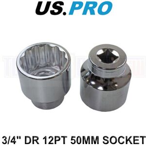 US PRO Tools 3/4" dr 12pt 50mm Socket Ideal for Hub Nut Ford Transit X 1 3451 US PRO Tools 3/4" dr 12pt 50mm Socket Ideal for Hub Nut Ford Transit X 1 3451