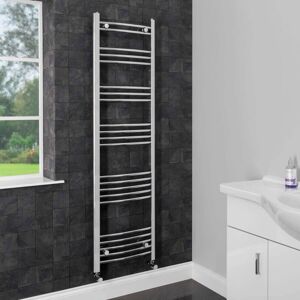 DuraTherm Modern Bathroom 1600 x 450mm Heated Towel Rail Radiator Curved Chrome 22 Rails DuraTherm Modern Bathroom 1600 x 450mm Heated Towel Rail Radiator Curved Chrome 22 Rails