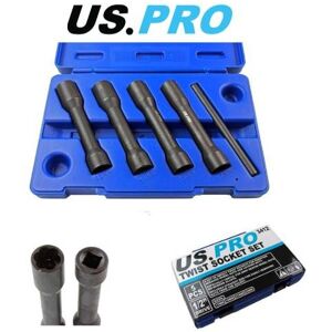 US PRO Tools 5PC 1/2" DR Impact Twist Socket Set Damaged Nuts Bolts & Studs Remo US PRO Tools 5PC 1/2" DR Impact Twist Socket Set Damaged Nuts Bolts & Studs Remo