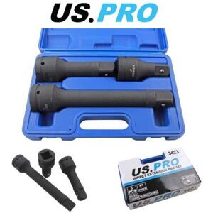 US PRO Tools 3-Piece 1-Inch Drive Impact Extension Bar Set (3423) US PRO Tools 3-Piece 1-Inch Drive Impact Extension Bar Set (3423)