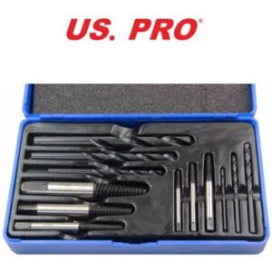 US PRO 12PC Damaged, Chewed Stripped Screw & Bolt Extractor & Drill Bit Set 2601 US PRO 12PC Damaged, Chewed Stripped Screw & Bolt Extractor & Drill Bit Set 2601