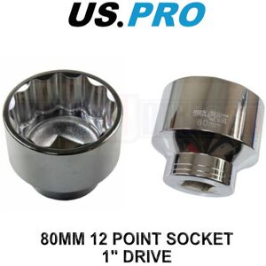 US PRO Tools 1" Dr 12pt 80mm Socket Truck, Trailer, Lorry Hub Nut etc 3524 US PRO Tools 1" Dr 12pt 80mm Socket Truck, Trailer, Lorry Hub Nut etc 3524