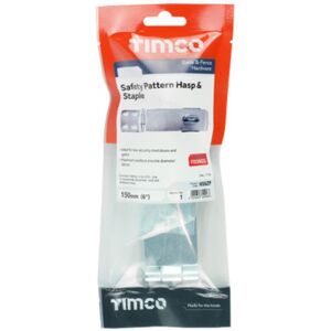 Timco Hasp & Staple Safety Pattern Silver - 6" (1 Pack Bag) Timco Hasp & Staple Safety Pattern Silver - 6" (1 Pack Bag)