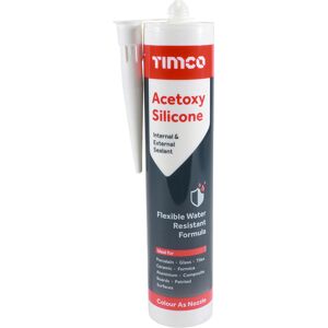 Timco Acetoxy Silicone Sealant White 300ml (1 Cartridge) Timco Acetoxy Silicone Sealant White 300ml (1 Cartridge)