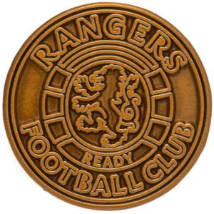 Official Glasgow Rangers FC classic crest gold coloured pin badge Official Glasgow Rangers FC classic crest gold coloured pin badge