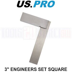 US PRO Tools 3" (75mm) Engineers Set Square Stainless Steel 2683 US PRO Tools 3" (75mm) Engineers Set Square Stainless Steel 2683
