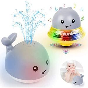 OFOCASE Whale Bath Toys, Baby Bath Toys with Music Space, Led Light up Water Spray Sprin OFOCASE Whale Bath Toys, Baby Bath Toys with Music Space, Led Light up Water Spray Sprin