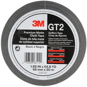 3M GT2 1.88 x 54.6 Yard Gaffers Tape Black 3M GT2 1.88 x 54.6 Yard Gaffers Tape Black