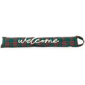 Carousel Home 81cm Tartan Fabric Door Draught Excluder Green Plaid Draft Excluder Door Cushi Carousel Home 81cm Tartan Fabric Door Draught Excluder Green Plaid Draft Excluder Door Cushi