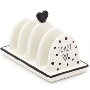 Carousel Home 4 Slice White Ceramic Toast Rack Polka Dot Toast Rack 4 Slice 4 Slot Heart T Carousel Home 4 Slice White Ceramic Toast Rack Polka Dot Toast Rack 4 Slice 4 Slot Heart T
