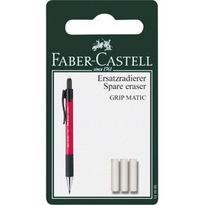 Faber Castell Grip Matic Eraser Rubber Refills - White - Blister Pack of 3 Faber Castell Grip Matic Eraser Rubber Refills - White - Blister Pack of 3