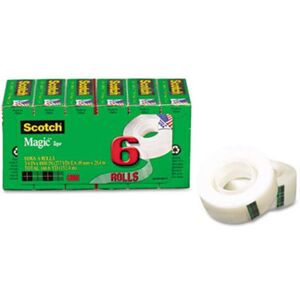 3M 3/4" x 28 Yards Magic Tape Refill - 6 per Pack 3M 3/4" x 28 Yards Magic Tape Refill - 6 per Pack