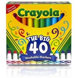 Crayola Crayola Wash Broad Line Marker, Pack of 40 Crayola Crayola Wash Broad Line Marker, Pack of 40