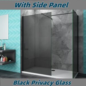 AICA (screen size: 1100mm; Side Panel: 760mm) Black Shower Enclosure Screen Walk In W AICA (screen size: 1100mm; Side Panel: 760mm) Black Shower Enclosure Screen Walk In W