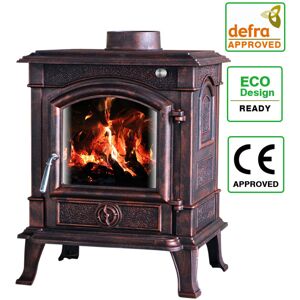 NRG 8KW Woodburning Stove Cast Iron Log Wood Burner Fireplace Dafra Approved Eco Des NRG 8KW Woodburning Stove Cast Iron Log Wood Burner Fireplace Dafra Approved Eco Des