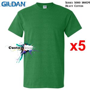 (L) 5 Packs Gildan T-SHIRT Blank Plain Basic Men Heavy Cotton (Antique Irish) (L) 5 Packs Gildan T-SHIRT Blank Plain Basic Men Heavy Cotton (Antique Irish)