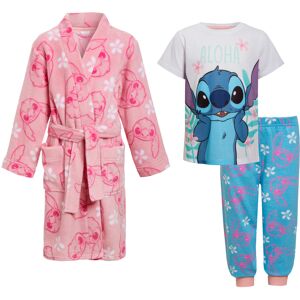 Disney (5-6 Years) Girls Lilo And Stitch Dressing Gown + Pyjamas 3pc Matching Set Red B Disney (5-6 Years) Girls Lilo And Stitch Dressing Gown + Pyjamas 3pc Matching Set Red B