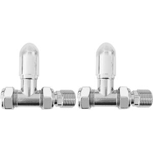 NRG Chrome Straight Manual Valve Towel Rail Designer Radiator Valves Central Hea NRG Chrome Straight Manual Valve Towel Rail Designer Radiator Valves Central Hea