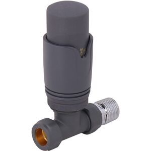 NRG Standard Anthracite Straight Thermostatic Radiator Valve Central Heating Tap NRG Standard Anthracite Straight Thermostatic Radiator Valve Central Heating Tap