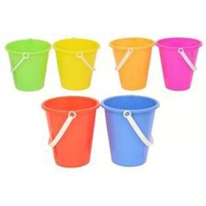 Carousel Home Beach Sand Toys 17Cm Neon Bucket - Colour Vary Carousel Home Beach Sand Toys 17Cm Neon Bucket - Colour Vary