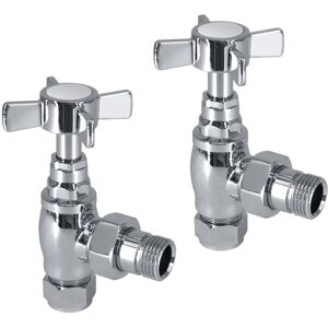 NRG Towel Radiator Rail Valves Chrome Angle Central Heating Taps 15mm (Pair) NRG Towel Radiator Rail Valves Chrome Angle Central Heating Taps 15mm (Pair)