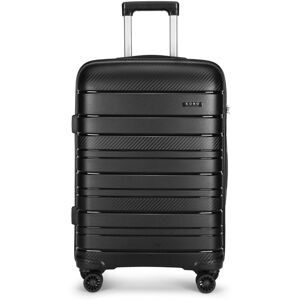 KONO (Black, 24 inch) 20/24/28In Multi Texture Hard Shell PP Suitcase Set KONO (Black, 24 inch) 20/24/28In Multi Texture Hard Shell PP Suitcase Set