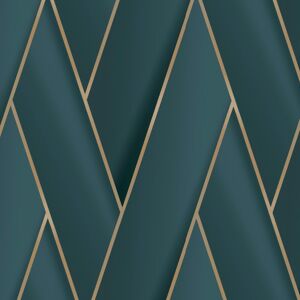 (Green Gold 2122) Debona Armando Herringbone Geometric Wallpaper (Green Gold 2122) Debona Armando Herringbone Geometric Wallpaper